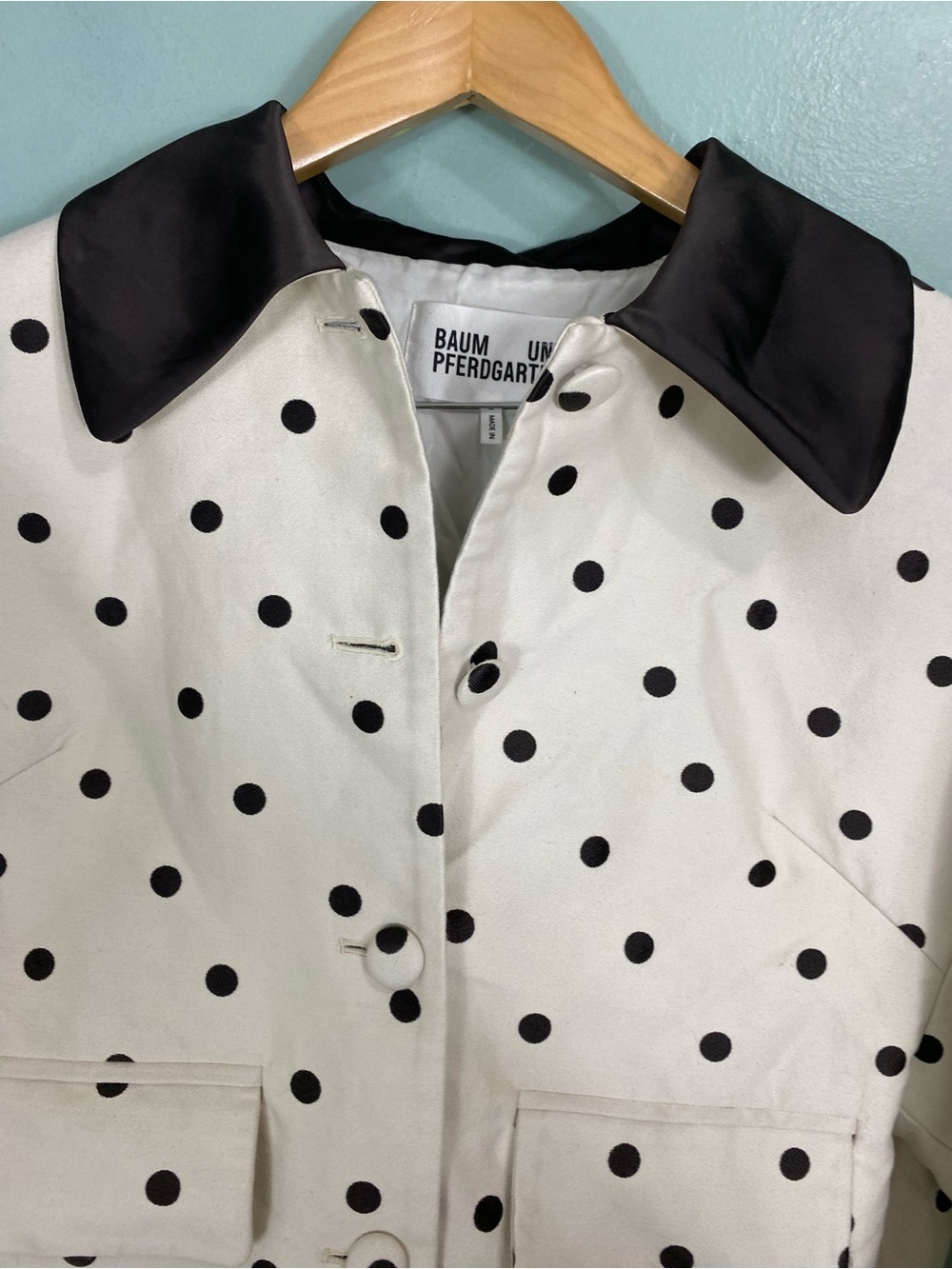 Baum und Pferdgarten Bebeth Jacket Polka Dot Brown Ivory Size 38 Or US 6 - Picture 3 of 8